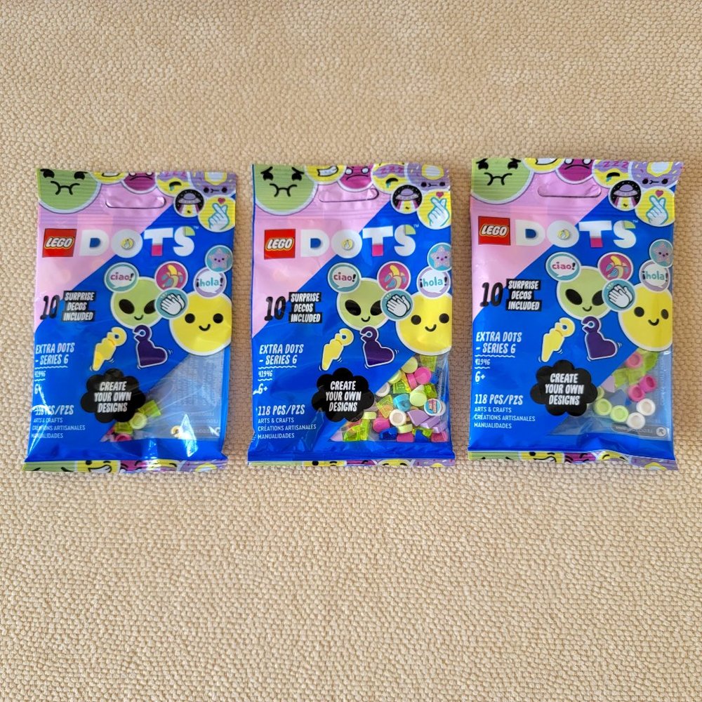 3x Lego Dots series 6 Extra Dots (41946) - new in packs